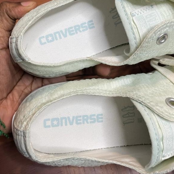 Converse all star Women's mint green low top lace up sneakers size 8 - Picture 7 of 7